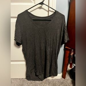 ZYIA Charcoal Classic V Neck T